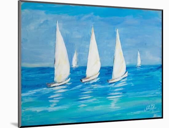 Sailboats II-Julie DeRice-Mounted Art Print