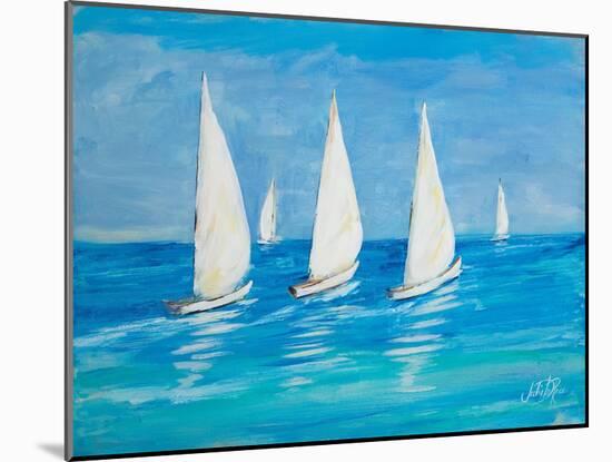 Sailboats II-Julie DeRice-Mounted Art Print