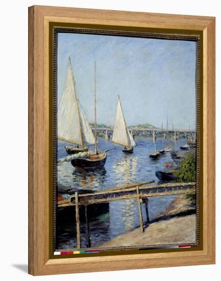 Sailboats in Argenteuil Painting by Gustave Caillebotte (1848-1894) 1888 Sun. 0,65X0,55 M Paris, Mu-Gustave Caillebotte-Framed Premier Image Canvas