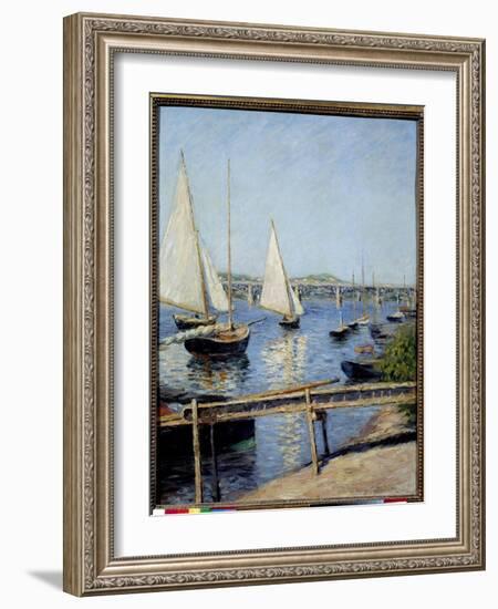 Sailboats in Argenteuil Painting by Gustave Caillebotte (1848-1894) 1888 Sun. 0,65X0,55 M Paris, Mu-Gustave Caillebotte-Framed Giclee Print