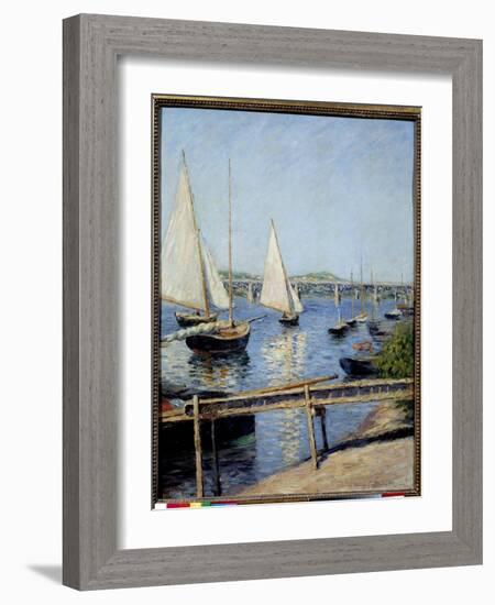 Sailboats in Argenteuil Painting by Gustave Caillebotte (1848-1894) 1888 Sun. 0,65X0,55 M Paris, Mu-Gustave Caillebotte-Framed Giclee Print
