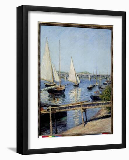 Sailboats in Argenteuil Painting by Gustave Caillebotte (1848-1894) 1888 Sun. 0,65X0,55 M Paris, Mu-Gustave Caillebotte-Framed Giclee Print