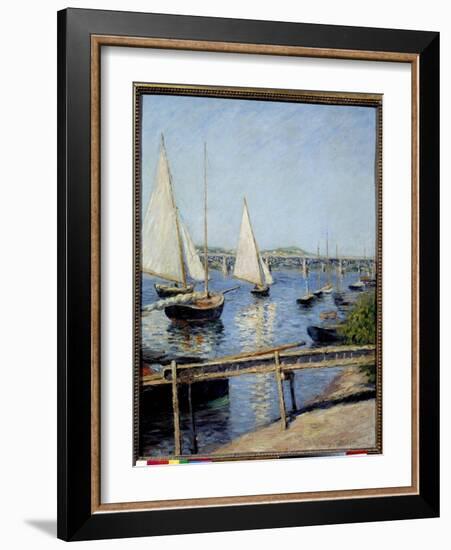 Sailboats in Argenteuil Painting by Gustave Caillebotte (1848-1894) 1888 Sun. 0,65X0,55 M Paris, Mu-Gustave Caillebotte-Framed Giclee Print