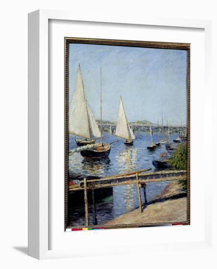 Sailboats in Argenteuil Painting by Gustave Caillebotte (1848-1894) 1888 Sun. 0,65X0,55 M Paris, Mu-Gustave Caillebotte-Framed Giclee Print