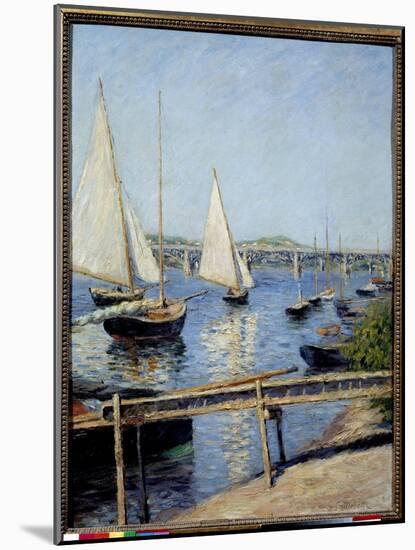 Sailboats in Argenteuil Painting by Gustave Caillebotte (1848-1894) 1888 Sun. 0,65X0,55 M Paris, Mu-Gustave Caillebotte-Mounted Giclee Print