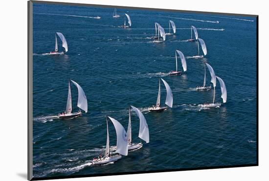 Sailboats in Swan Nyyc Invitational Regatta, Newport, Rhode Island, USA-null-Mounted Photographic Print