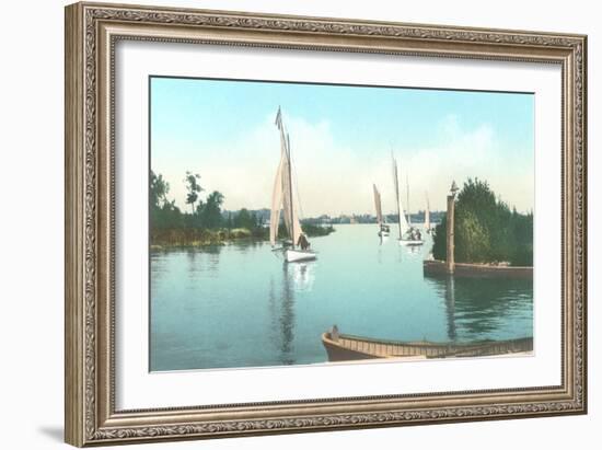 Sailboats, Lake Minnetonka, Minnesota-null-Framed Art Print