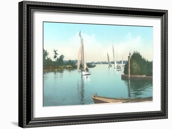 Sailboats, Lake Minnetonka, Minnesota-null-Framed Art Print