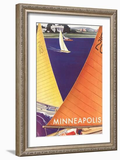 Sailboats, Minneapolis-null-Framed Art Print