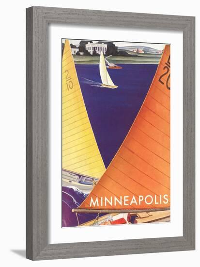 Sailboats, Minneapolis-null-Framed Art Print