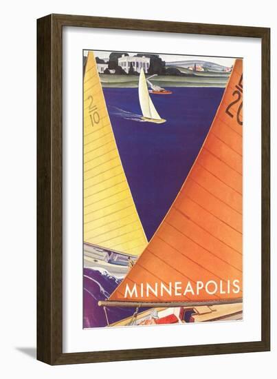 Sailboats, Minneapolis-null-Framed Art Print