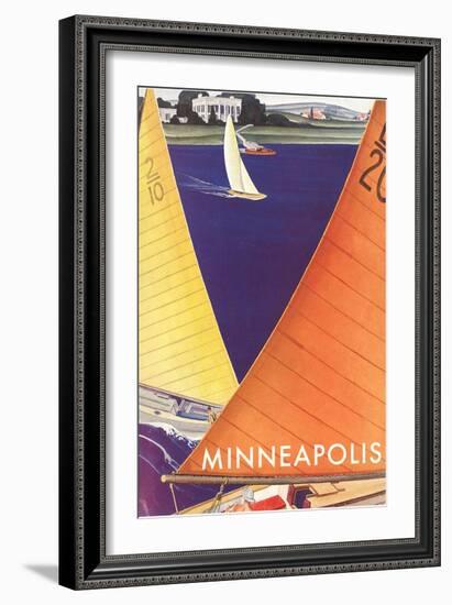 Sailboats, Minneapolis-null-Framed Art Print