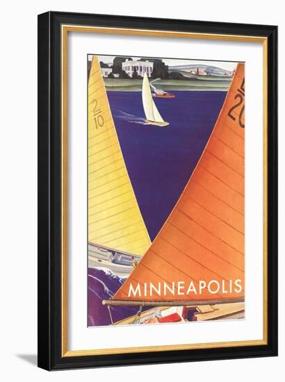 Sailboats, Minneapolis-null-Framed Art Print