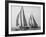 Sailboats Race during Yacht Club Cruise-Edwin Levick-Framed Art Print