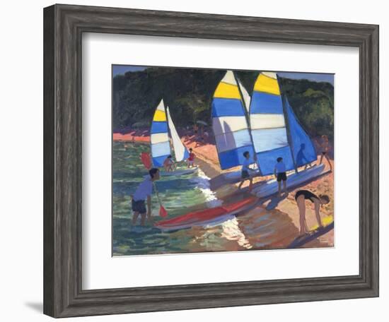 Sailboats, South of France, 1995-Andrew Macara-Framed Giclee Print