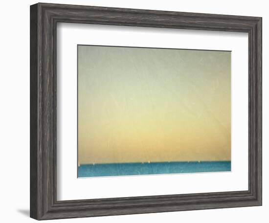 Sailboats under Pearl Sky-Robert Cattan-Framed Photographic Print