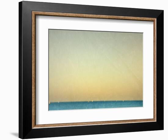 Sailboats under Pearl Sky-Robert Cattan-Framed Photographic Print