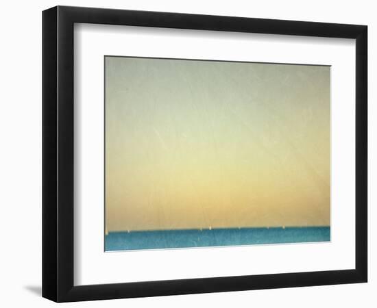 Sailboats under Pearl Sky-Robert Cattan-Framed Photographic Print