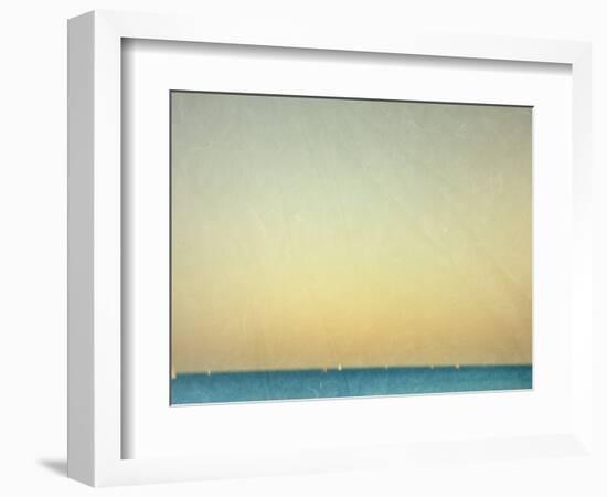 Sailboats under Pearl Sky-Robert Cattan-Framed Photographic Print