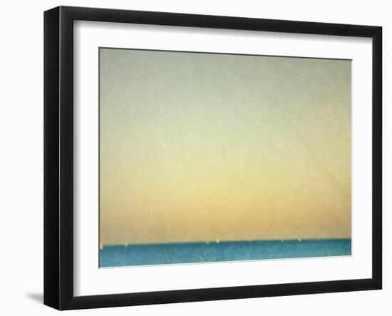 Sailboats under Pearl Sky-Robert Cattan-Framed Photographic Print