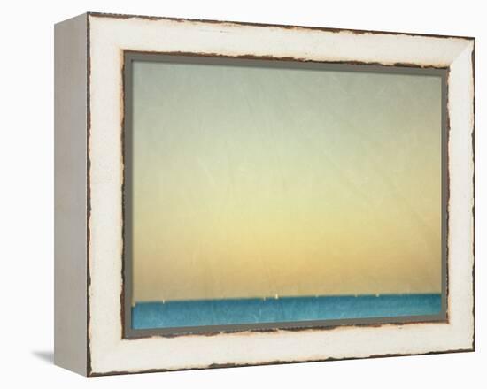Sailboats under Pearl Sky-Robert Cattan-Framed Premier Image Canvas