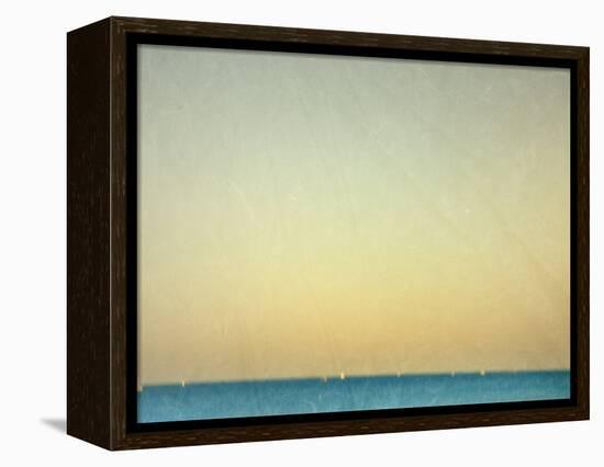 Sailboats under Pearl Sky-Robert Cattan-Framed Premier Image Canvas