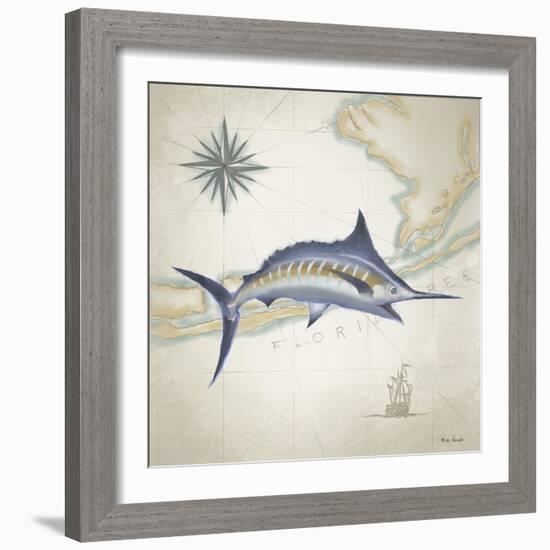 Sailfish Map I-Rick Novak-Framed Art Print