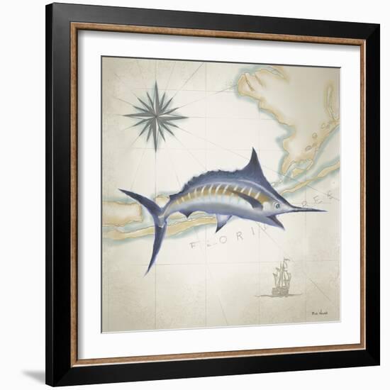 Sailfish Map I-Rick Novak-Framed Art Print