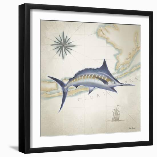 Sailfish Map I-Rick Novak-Framed Art Print