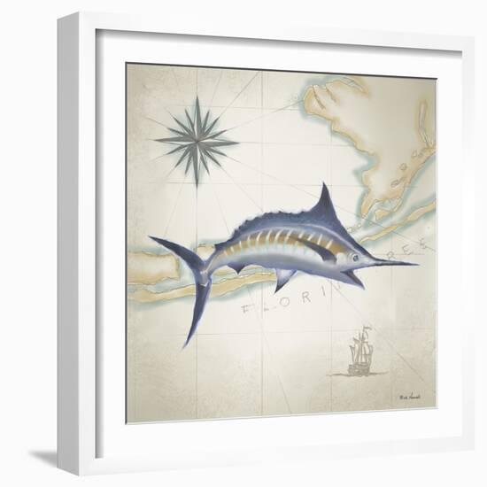 Sailfish Map I-Rick Novak-Framed Art Print