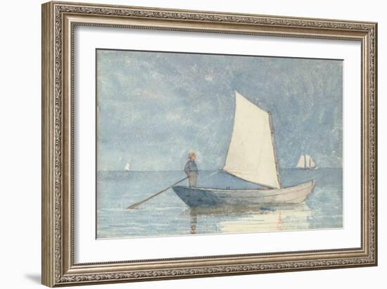 Sailing a Dory, 1880-Winslow Homer-Framed Giclee Print