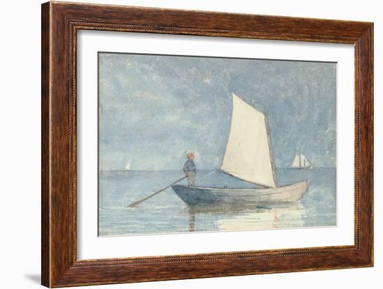 Sailing a Dory, 1880-Winslow Homer-Framed Giclee Print