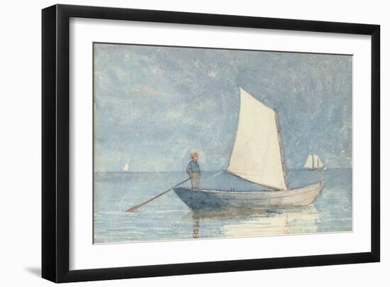 Sailing a Dory, 1880-Winslow Homer-Framed Giclee Print