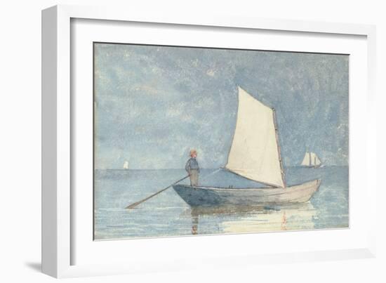 Sailing a Dory, 1880-Winslow Homer-Framed Giclee Print