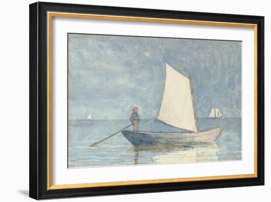 Sailing a Dory, 1880-Winslow Homer-Framed Giclee Print