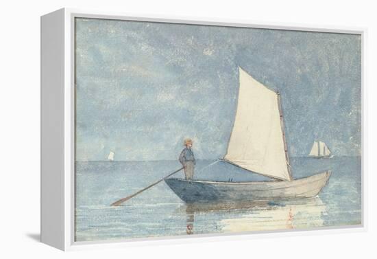 Sailing a Dory, 1880-Winslow Homer-Framed Premier Image Canvas