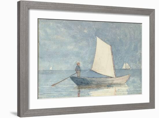 Sailing a Dory, 1880-Winslow Homer-Framed Giclee Print