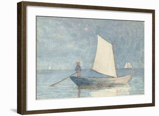 Sailing a Dory, 1880-Winslow Homer-Framed Giclee Print