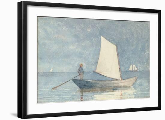 Sailing a Dory, 1880-Winslow Homer-Framed Giclee Print