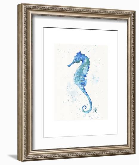 Sailing Along (Seahorse)-Sillier than Sally-Framed Art Print