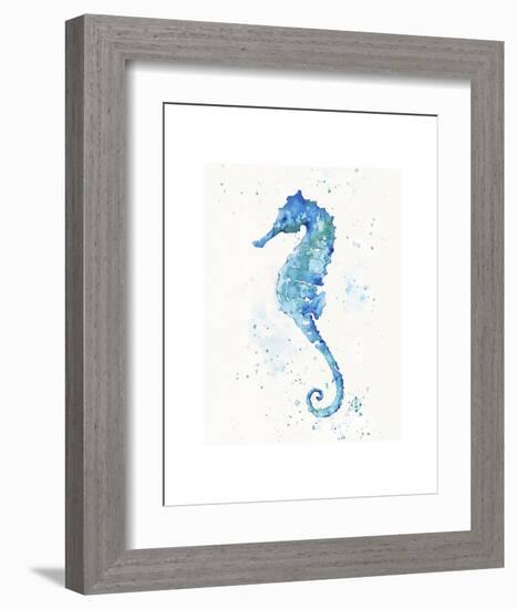 Sailing Along (Seahorse)-Sillier than Sally-Framed Art Print