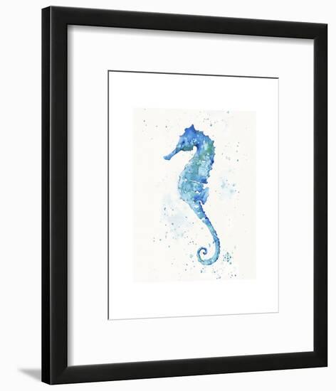 Sailing Along (Seahorse)-Sillier than Sally-Framed Art Print