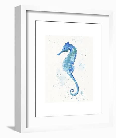 Sailing Along (Seahorse)-Sillier than Sally-Framed Art Print