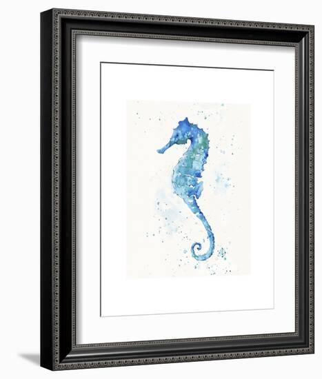 Sailing Along (Seahorse)-Sillier than Sally-Framed Art Print