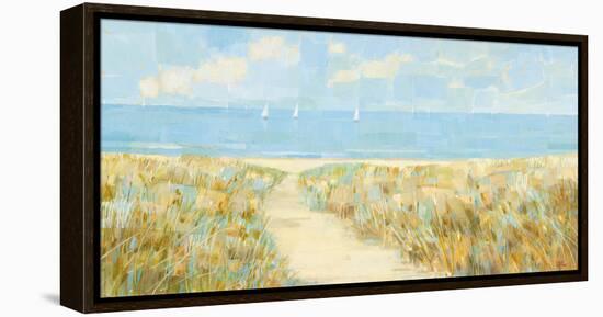 Sailing at Sandy Bay-Hazel Barker-Framed Stretched Canvas