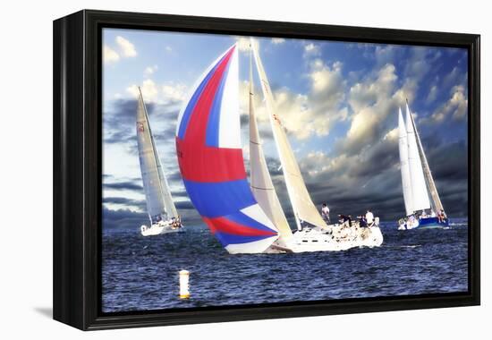 Sailing at Sunset II-Alan Hausenflock-Framed Premier Image Canvas