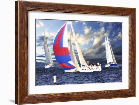 Sailing at Sunset II-Alan Hausenflock-Framed Photographic Print