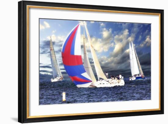 Sailing at Sunset II-Alan Hausenflock-Framed Photographic Print