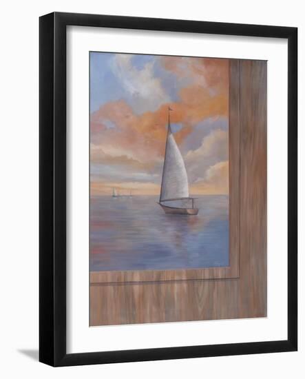 Sailing at Sunset II-Vivien Rhyan-Framed Art Print