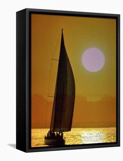 Sailing at Sunset-null-Framed Premier Image Canvas